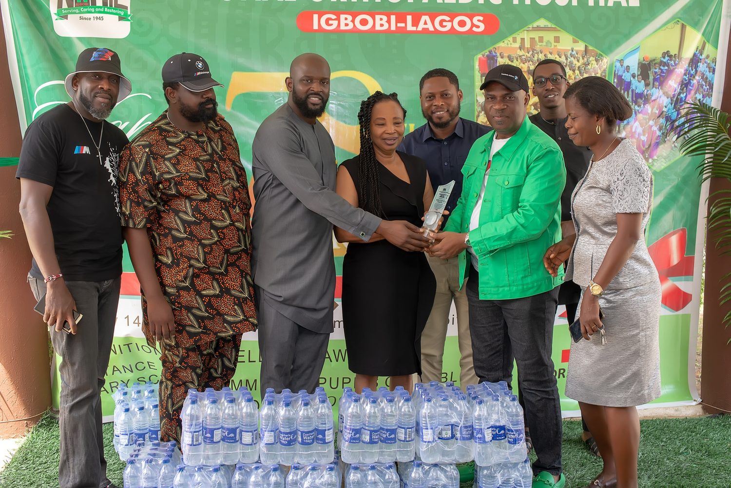 Club members at a community outreach in Lagos